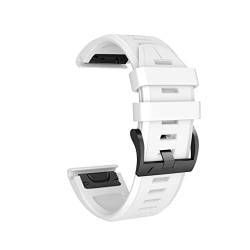 MODINK CAREG 26mm 22mm Uhrenbandkompatibel mit Fenix 6x 5x 3 Stunden Silikongurt mit Schnellfreisetzungs -Armbandkompatibel mit Fenix 6 5 5x Plus/945/935 Durable (Color : Wit, Size : 22mm) von MODINK