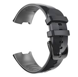 MODINK CAREG Bänder kompatibel mit Fitbit Ladet 3/3 SE/4 Spezial Edition Watchbänder Silikonersatzarmband kompatibel mit Fitbit Lad 3/4/3 SE Durable (Color : Black-Grey, Size : L) von MODINK