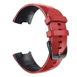 MODINK CAREG Bänder kompatibel mit Fitbit Ladet 3/3 SE/4 Spezial Edition Watchbänder Silikonersatzarmband kompatibel mit Fitbit Lad 3/4/3 SE Durable (Color : Red-Black, Size : S) von MODINK