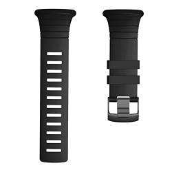 MODINK CAREG Kompatibel mit Suunto Core Frontier/Classic Soft Silicon Armband Ersatzgurt kompatibel mit Suunto Core Smart Watch Band Durable (Color : Noir) von MODINK