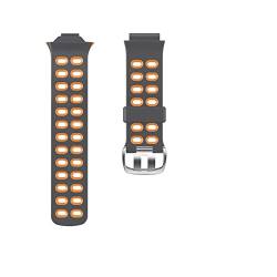 MODINK CAREG Uhrenband kompatibel mit Forerunner 31 0xt Buntes Sport Silicon Ersatzwachgurt kompatibel mit Forerunner 31 0xt Armband Durable (Color : Grey Orange, Size : For Forerunner 310XT) von MODINK