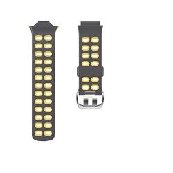 MODINK CAREG Uhrenband kompatibel mit Forerunner 31 0xt Buntes Sport Silicon Ersatzwachgurt kompatibel mit Forerunner 31 0xt Armband Durable (Color : Grey Yellow, Size : For Forerunner 310XT) von MODINK