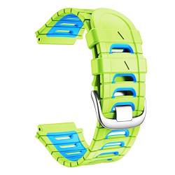MODINK CAREG Uhrenband kompatibel mit Forerunner 92 0xt Silikonriemen farbenfrohe Ersatz Armband Weiches Sportarmband Durable (Color : Green Blue, Size : For Forerunner 920XT) von MODINK