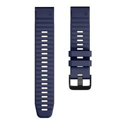 MODINK CAREG Weiche Silikonbänder kompatibel mit Fenix 6x/6x Pro 26 -mm -Wachband -Armband 26 mm mit Fenix kompatibel 5x/5x Plus/3 Stunden Durable (Color : Dark Blue, Size : 26mm) von MODINK