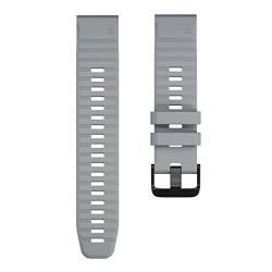MODINK CAREG Weiche Silikonbänder kompatibel mit Fenix 6x/6x Pro 26 -mm -Wachband -Armband 26 mm mit Fenix kompatibel 5x/5x Plus/3 Stunden Durable (Color : Grey, Size : 26mm) von MODINK
