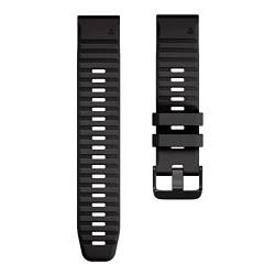 MODINK CAREG Weiche Silikonbänder kompatibel mit Fenix 6x/6x Pro 26 -mm -Wachband -Armband 26 mm mit Fenix kompatibel 5x/5x Plus/3 Stunden Durable (Color : Noir, Size : 26mm) von MODINK