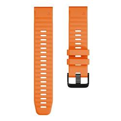 MODINK CAREG Weiche Silikonbänder kompatibel mit Fenix 6x/6x Pro 26 -mm -Wachband -Armband 26 mm mit Fenix kompatibel 5x/5x Plus/3 Stunden Durable (Color : Oranje, Size : 26mm) von MODINK