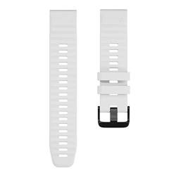 MODINK CAREG Weiche Silikonbänder kompatibel mit Fenix 6x/6x Pro 26 -mm -Wachband -Armband 26 mm mit Fenix kompatibel 5x/5x Plus/3 Stunden Durable (Color : Wit, Size : 26mm) von MODINK