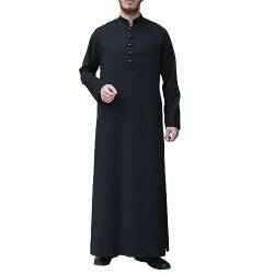 MODSGUE Abaya Muslim Herren Muslim Kaftan Naher Osten Morgenmantel Dubai Thobe Lose Nachthemd Vintage Herrenkleidung Saudi Arabische Reisebademantel von MODSGUE