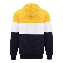 MODSGUE Herren-Pullover mit Kapuze, lässig, sportlich, mit Tasche, Buchstaben-Aufdruck Schwarze Hoodies (Yellow, XL) von MODSGUE