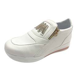 Slip on Sneakers Damen Low Top Slip-On Bequeme Fitnessschuhe Minimalistische Walking Shoes Leichte Walkingschuhe Für Arbeit, Spaziergang, Freizeit, Unterhaltung von MODSGUE