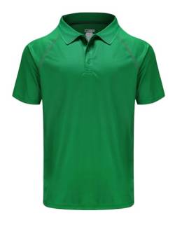 Herren-Golf-Poloshirt, kurzärmelig, feuchtigkeitsableitend, hohe Größen: M-7XL - Gr�n - 4X-Groß von MOHEEN