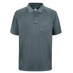 Herren Slim Poloshirt Polohemd Funtionsshirt Tshirt Kurzarm Poloshirt Einfarbig Slim Fit T-Shirt Kurzarm Polo für Männer(12130-GREY-XL) von MOHEEN