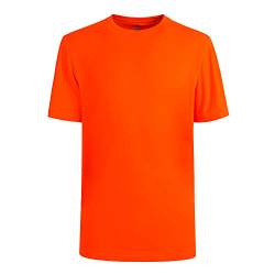 MOHEEN Herren Outdoor Performance Kurzarm Tee Quick Dry Crew Athletic T-Shirts, Neon-Orange, 3X-Groß von MOHEEN