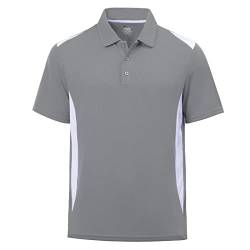 MOHEEN Herren-Poloshirt, kurzärmelig, Feuchtigkeitstransport, klassischer Schnitt, sportlich, lässig, Golf-Shirts - - 4X-Groß von MOHEEN