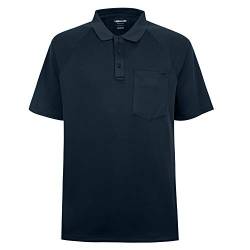 MOHEEN Herren Poloshirt/Funktionsshirt Mit Brusttasche in Übergrößen L bis 6XL - für Sport Freizeit und Arbeit (XL,Navy) von MOHEEN