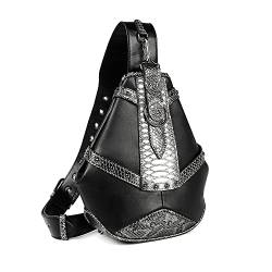 Gürteltasche Umhängetaschen für Frauen Mädchen Reisetasche Sling Bag Brustgurt Tasche Rucksack Vintage Umhängetasche Für Wandern Schwarz von MOISTRI