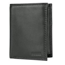 MOKIES Herren Geldbörse - Premium Nappa - RFID und NFC-Schutz - Querformat - schwarzes Portemonnaie GN103 von MOKIES