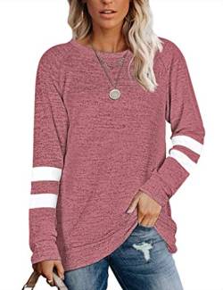 MOLERANI Damen Sweatshirts Leichte Pullover Tuniken für den Herbst Rot XL von MOLERANI