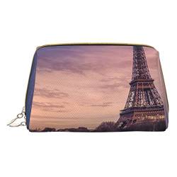 Rose Close Up kleine Reise-Make-up-Tasche für Geldbörse, tragbare Kulturtasche für Frauen und Mädchen, tägliche Aufbewahrung, Eiffelturm, Einheitsgröße von MOLIAE