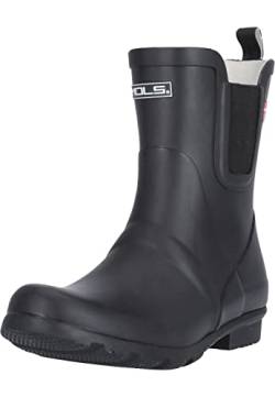 MOLS Damen Damen Gummistiefel Suburbs I Wasserdichte kurze Regenstiefel aus Naturkautschuk mit maximalem Tragekomfort 1001 Black 39 von MOLS