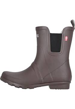 MOLS Damen Damen Gummistiefel Suburbs I Wasserdichte kurze Regenstiefel aus Naturkautschuk mit maximalem Tragekomfort 1080 Iron 36 von MOLS