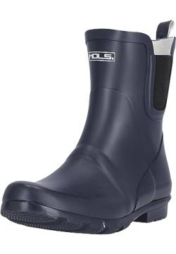 MOLS Damen Damen Gummistiefel Suburbs I Wasserdichte kurze Regenstiefel aus Naturkautschuk mit maximalem Tragekomfort 2001 Navy 42 von MOLS