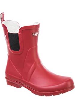 MOLS Damen Damen Gummistiefel Suburbs I Wasserdichte kurze Regenstiefel aus Naturkautschuk mit maximalem Tragekomfort 4092 Haute Red 40 von MOLS