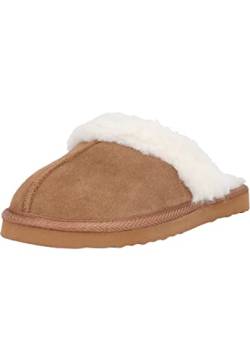 MOLS Damen Hausschuhe Tamara W Warm Leather Slipper I Hauslatschen Pantoffeln für Frauen 5006 Sudan Brown 36 von MOLS