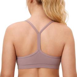 MOMANDA Damen Still Sport BH Unterstützung Y Zurück Racerback Stillen BHS Mutterschaft Gepolstert Workout Yoga Rose duftendes Lila L von MOMANDA