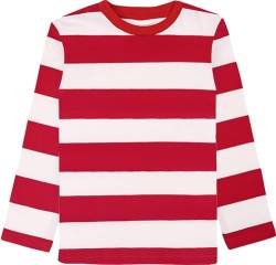 MOMBEBE COSLAND Jungen Gestreiftes T Shirt Kinder, Rot und Weiß, 11-12 Jahre von MOMBEBE COSLAND