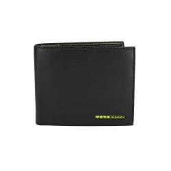 MOMO DESIGN Herren-Geldbörse aus echtem Leder, mit RFID-Schutz, Geschenkbox aus Holz, Klassisch schwarz, von MOMO Design
