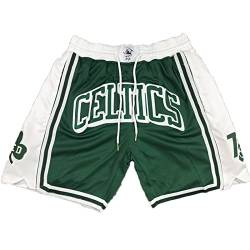 MOMQmicl Die Männer der Männer NBA Celtics Short Basketball High Elasticity Sportshosen (Color : Green, Size : XXL) von MOMQmicl