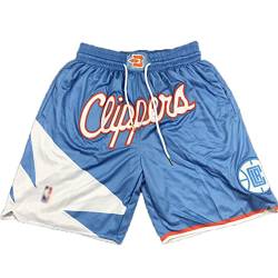 MOMQmicl NBA Clippers Basketballshorts for Herren, hochelastische, atmungsaktive Sporthose (Color : Blue, Size : M) von MOMQmicl