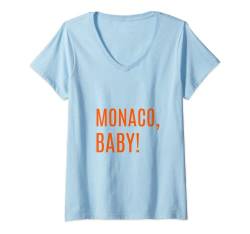 Damen MONACO, BABY! T-Shirt mit V-Ausschnitt von MONACO