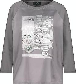 MONARI Bluse mit Glitzer-Print Shirt in Grau, Größe 42 von MONARI