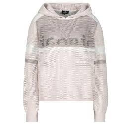 MONARI Damen Pullover Lochmuster, Colourblock, glitzernd Coconut beige - 38 von MONARI