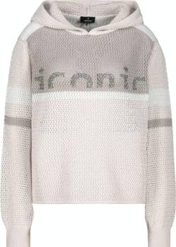 MONARI Damen Pullover Lochmuster, Colourblock, glitzernd Coconut beige - 42 von MONARI