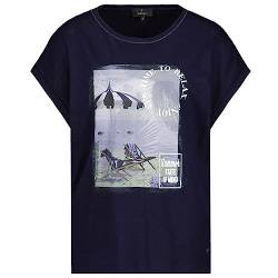 MONARI Damen T-Shirt mit 3D Schrift deep sea blau - 38 von MONARI