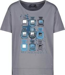 MONARI T-Shirt mit Flakon-Print Shirt in Grau, Größe 38 von MONARI