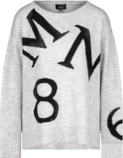 Monari Pullover Schmuckbuchstaben Pullover in Grau, Größe 44 von MONARI