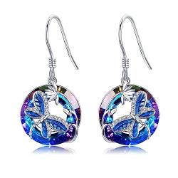 Libellen-Ohrringe Sterlingsilber Lotus-Ohrringe Libellen-Schmuck Geschenke Für Frauen Und Mädchen von MONGAS