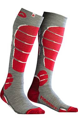 MONNET Unisex SKI X-Light Socken, Rouge, 39-40 von MONNET