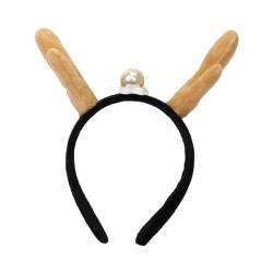 MONOJLY Haarband, chinesisches Seraphim-Horn-Stirnband für Frauen und Mädchen, niedliche Drachen-Dekorationen, Kopfbedeckung, Plüsch-Drachenhorn für Neujahrsparty von MONOJLY