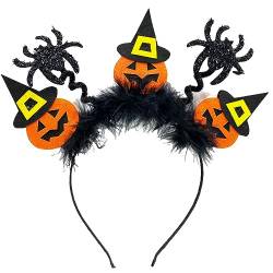 MONOJLY Stirnband Erwachsene Flügel & Schädel & Kürbis Form Stirnband Frau SPA Haar Hoop Make-Up Halloween Fotografieren Karneval Party Kopfbedeckung von MONOJLY