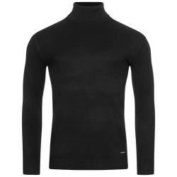 MONT EMILIAN Le Mans Herren Rollkragenpullover Strickpullover, modischer Herrenpullover (DE/NL/SE/PL, Alphanumerisch, 3XL, Regular, Regular, Schwarz) von MONT EMILIAN