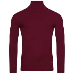 MONT EMILIAN Le Mans Herren Rollkragenpullover Strickpullover, modischer Herrenpullover (DE/NL/SE/PL, Alphanumerisch, XL, Regular, Regular, Weinrot) von MONT EMILIAN