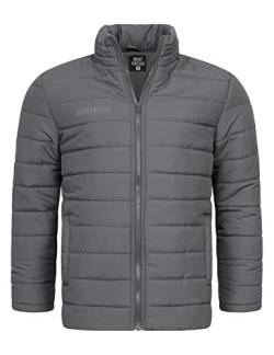 MONT EMILIAN Tignes Herren Jacke mit gestepptem Obermaterial und leichter, wärmender Wattierung, gefütterter Stehkragen, in den Größen S bis XXXL (as3, alpha, m, regular, regular, Grau) von MONT EMILIAN