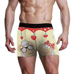 MONTOJ Herren Boxershorts, Design Schafe und Regenschirm, sportlich inspiriert, Stretch-Unterhose Gr. L, 1 von MONTOJ