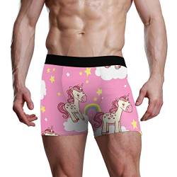 MONTOJ Herren Boxershorts mit Einhorn-Motiv, Pink Gr. Medium, 1 von MONTOJ